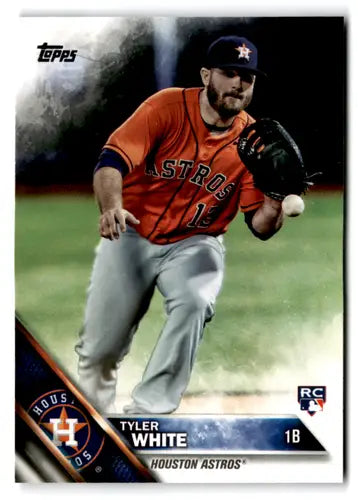 Original gloss Tyler White baseball card from 2016 Topps Update series