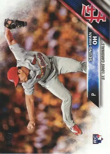 2016 Topps Update Seung-Hwan Oh Rookie Card with original gloss for Cardinals fans