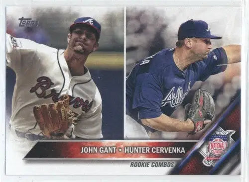 Original gloss 2016 Topps Update US53 Hunter Cervenka John Gant rookie card
