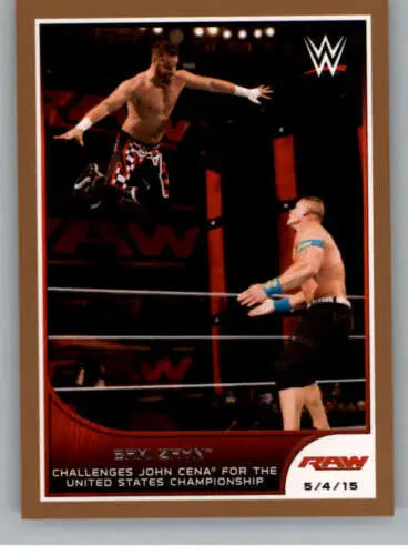 2016 Topps WWE Road to Wrestlemania Bronze Parallel Sami Zayn trading card original gloss