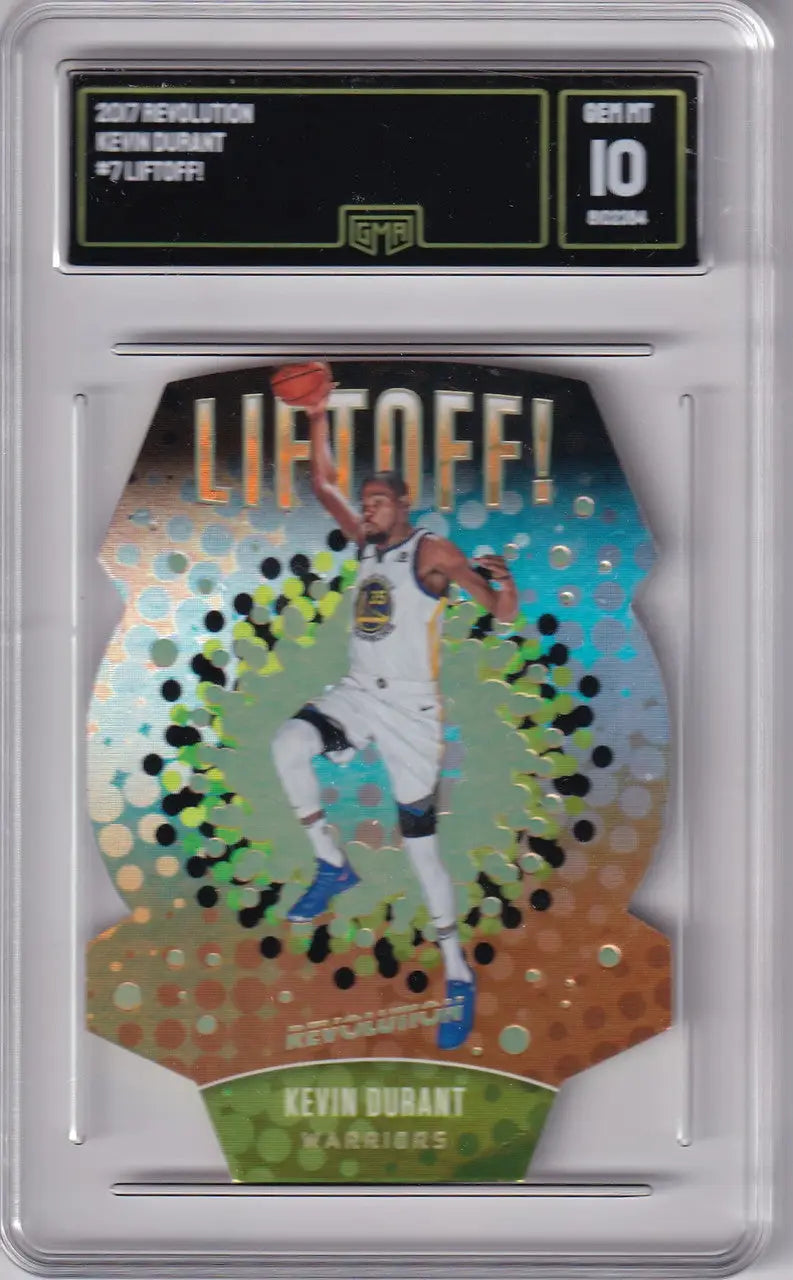 Graded 2017 Revolution GMA Kevin Durant Liftoff basketball card Golden State Warriors