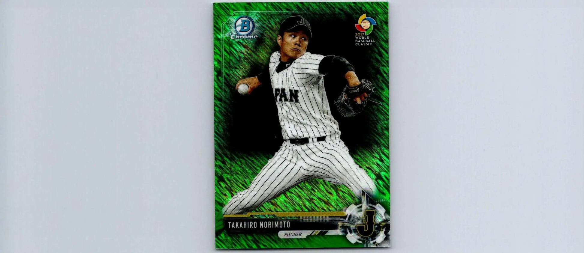 2017 Bowman BP97 Takahiro Norimoto Prospects Green trading card limited edition #/99