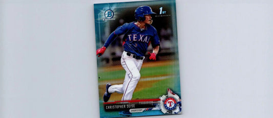 2017 Bowman Draft Christopher Seise Chrome Sky Blue Refractor trading card #/399