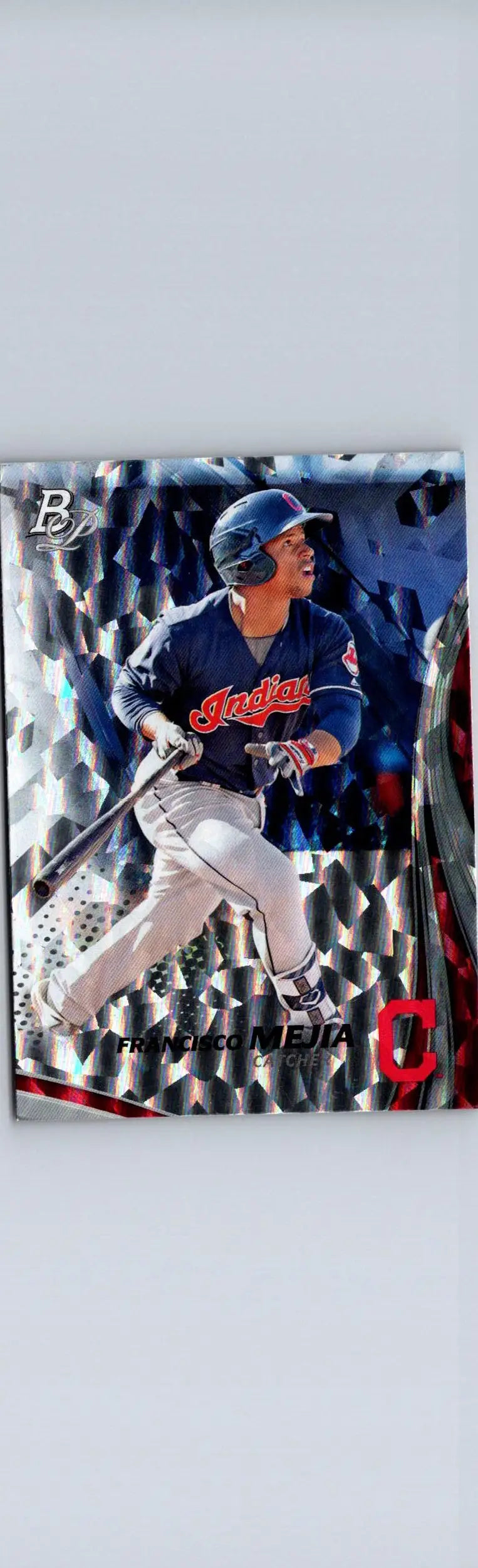 Baseball trading card of Francisco Mejia from Bowman Platinum Prospects Ice series