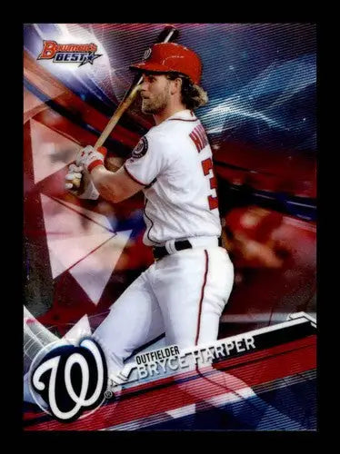Original gloss baseball trading card featuring Bryce Harper from 2017 Bowman’s Best Simply Sandoval