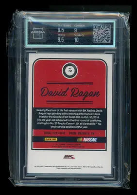 2017 Donruss NASCAR Blue Foil David Ragan #72 272/299 Racing Arena Club 9.5