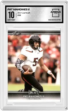 2017 Leaf Draft Pat Mahomes II Football Card in Football Arena Club #56