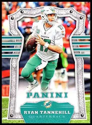 Original gloss Ryan Tannehill football card from 2017 Panini Dolphins collection