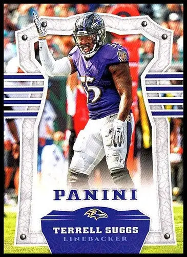 Original gloss Terrell Suggs football card 2017 Panini NM-MT Ravens ID:5400
