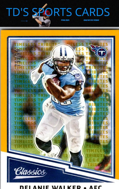 Delanie Walker Timeless Tributes football card from 2017 Panini Classics series