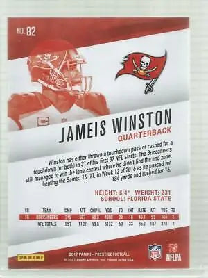 Jameis Winston football card from 2017 Panini Prestige with original gloss and NM-MT quality
