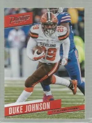 Duke Johnson football card 2017 Panini Prestige #84 NM-MT Browns with original gloss