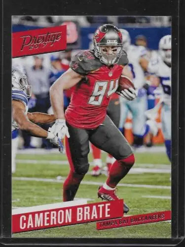 Cameron Brate 2017 Panini Prestige football card NM-MT with original gloss for collectors