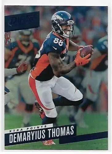 2017 Panini Prestige Xtra Points Blue Demaryius Thomas football card with original gloss