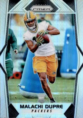 Original gloss of Malachi Dupre football card from Panini Prizm 2017 Rookie Series