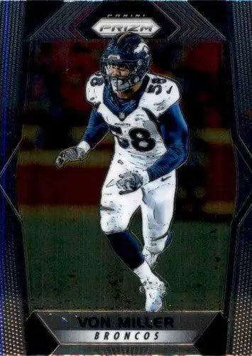 Original gloss Panini Prizm Von Miller football card from 2017 Broncos collection
