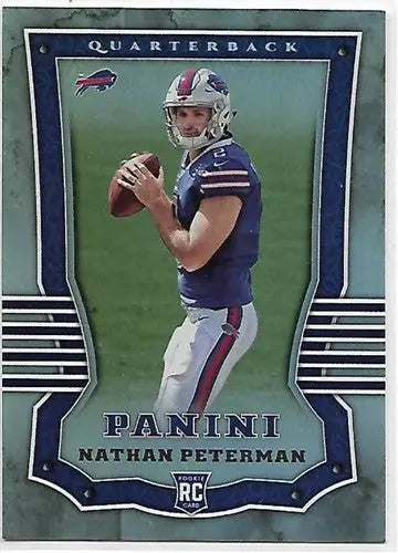 Original gloss Panini Shining Armor Nathan Peterman rookie card Bills 2017