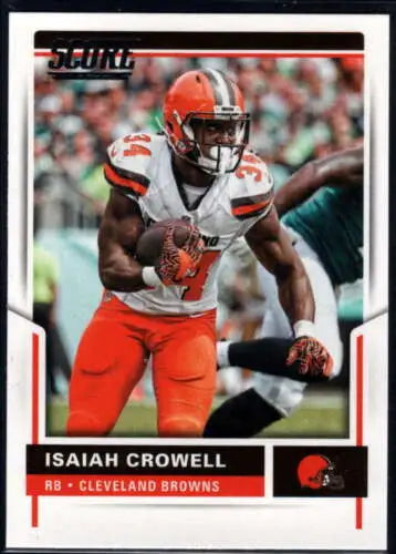 Isaiah Crowell football card 2017 Score #329 original gloss Simply Sandoval