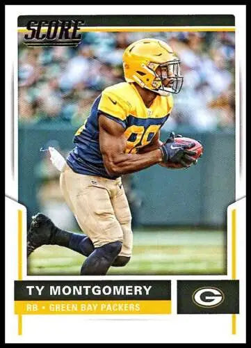 Ty Montgomery NM-MT Packers football trading card in original gloss yellow jersey