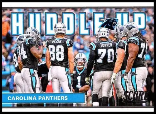 Carolina Panthers 2017 Score Huddle Up #6 Cam Newton original gloss football card