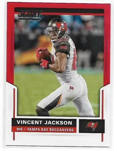 Vincent Jackson football card 2017 Score Red #302 with original gloss, NM-MT Buccaneers