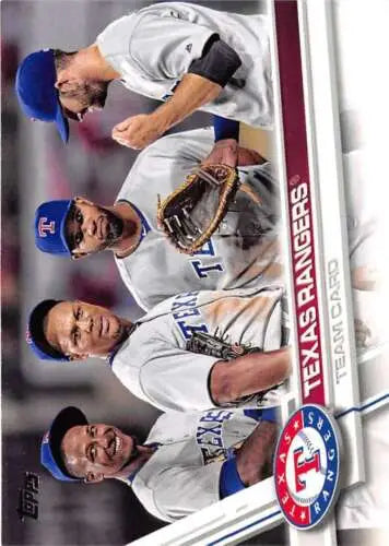 2017 Topps #430 Texas Rangers baseball card featuring Simply Sandoval in original gloss