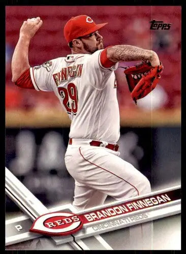 Original gloss baseball card featuring Brandon Finnegan NM-MT from 2017 Topps Reds