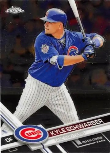 Kyle Schwarber baseball card 2017 Topps Chrome NM-MT original gloss Cubs collectible