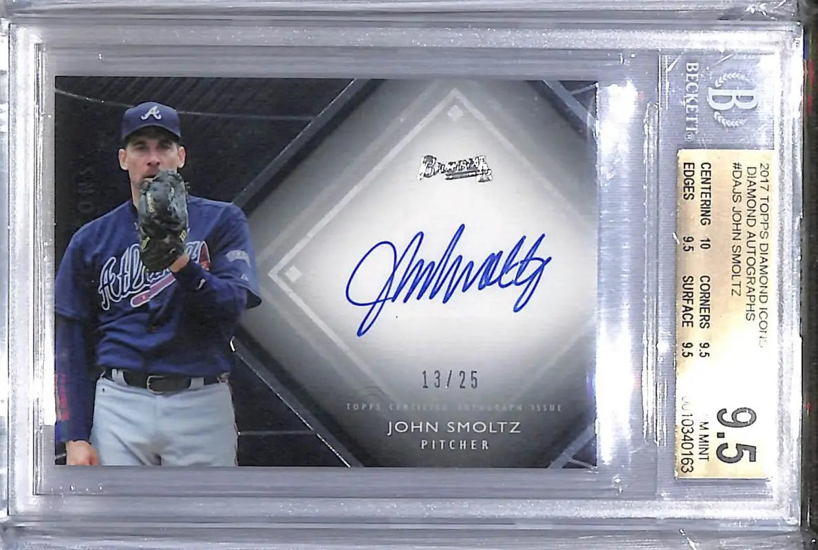 2017 Topps Diamond Icons #DA-JS John Smoltz BGS 9.5 Gem Mint Auto 13/25 Atlanta Braves