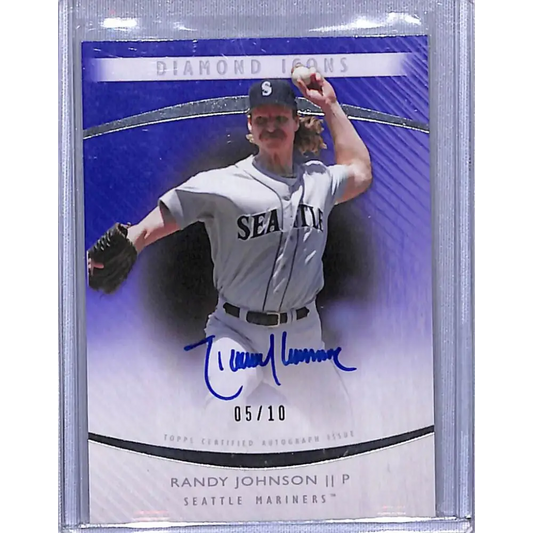 2017 Topps Diamond Icons Purple #AU-RJO Randy Johnson NM-MT Auto 5/10 Seattle Mariners Baseball Card