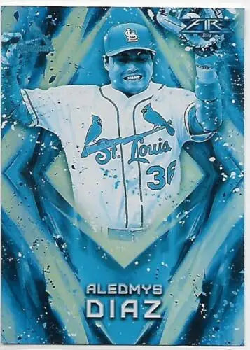Aledmys Diaz 2017 Topps Fire Blue Chip baseball card with original gloss NM-MT Cardinals