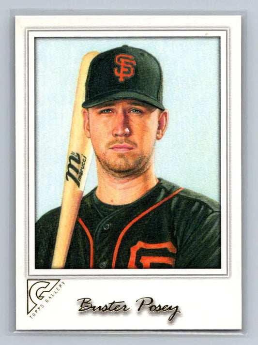 Buster Posey baseball card from 2017 Topps Gallery featuring San Francisco Giants