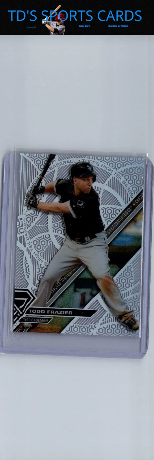 Todd Frazier baseball card from 2017 Topps High Tek with Todd Frazier pattern design