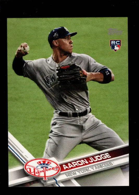 2017 Topps Mini US166 Aaron Judge baseball card featuring New York Yankees player