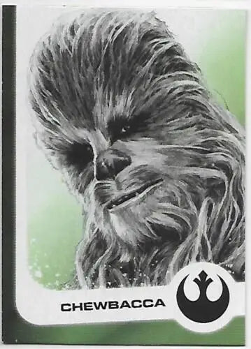 Chewbacca sketch card from 2017 Topps Star Wars Journey to The Last Jedi Illustrated Characters