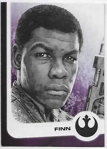 Finn Topps Star Wars trading card from Star Wars Journey to The Last Jedi, original gloss