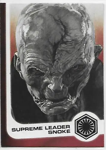 Supreme Leader Snoke trading card from 2017 Topps Star Wars Journey to The Last Jedi series