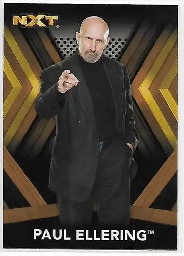 Collectible wrestling card of Paul Ellering from Topps WWE NXT Bronze series