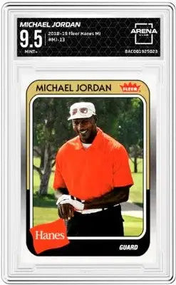 Michael Jordan trading card from 2018-19 Fleer Hanes MJ Michael collection