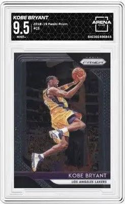 Graded Kobe Bryant Prizm KOBE basketball card from 2018-19 Panini Prizm series