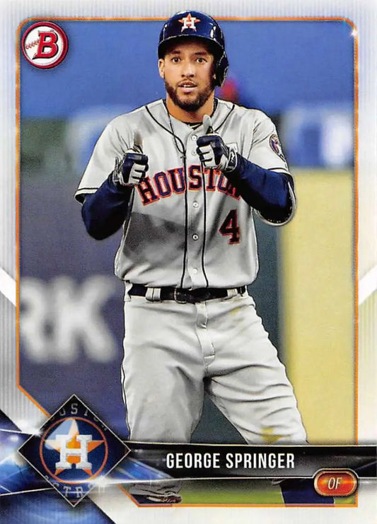 George Springer Houston Astros baseball card from 2018 Bowman #14 NM-MT