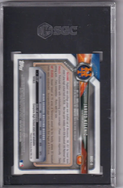 Graded 2018 Bowman Chrome Draft Jarred Kelenic SGC 10 New York Mets baseball card