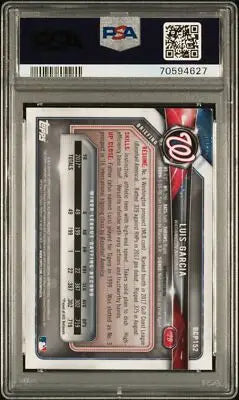 Graded Luis Garcia Bowman Chrome baseball card in PSA 9 from Chrome Prospects Luis series