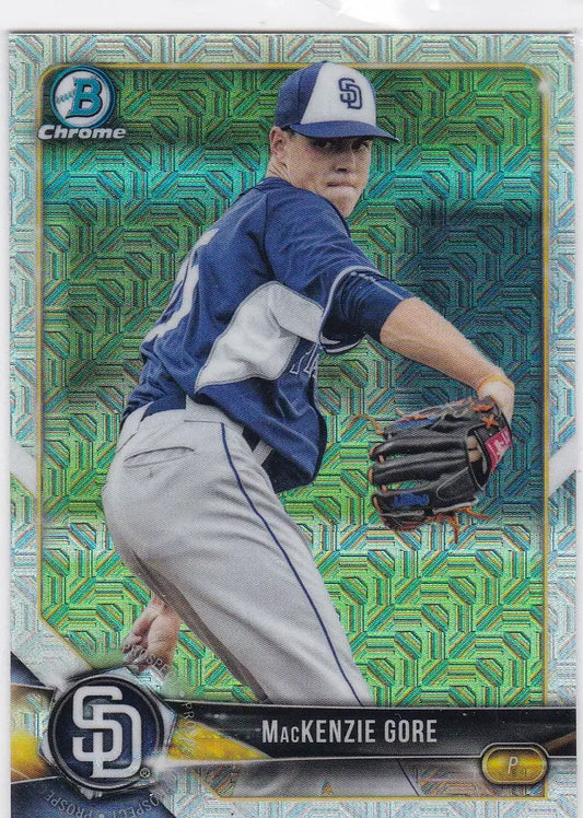 2018 Bowman Chrome MOJO MacKenzie Gore baseball card BCP131 MacKenzie Gore San Diego Padres