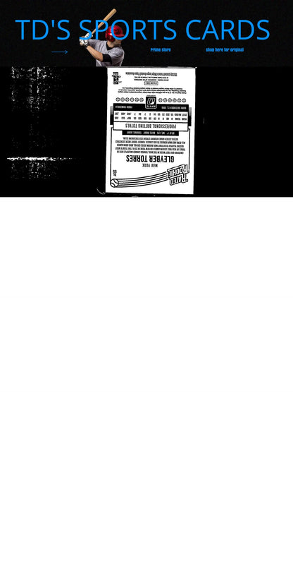 Back of 2018 Donruss Optic Gleyber Torres baseball card showcasing player stats