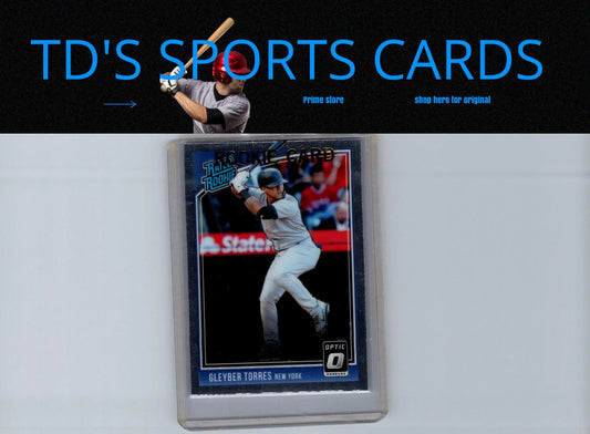 Gleyber Torres baseball card from 2018 Donruss Optic series displayed