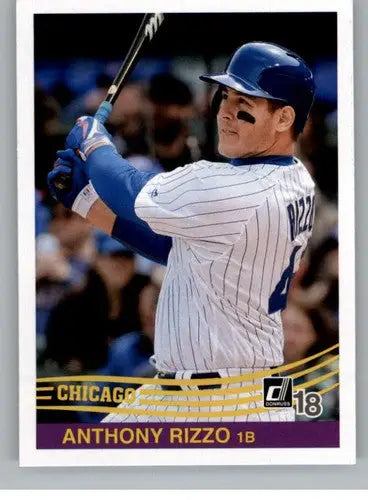Original gloss baseball trading card of Anthony Rizzo from Donruss Variations series