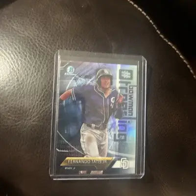 2018 Bowman Chrome Fernando Tatis Jr Rookie Refractor baseball card for trading collections
