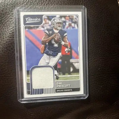 Panini Classics Dak Prescott football card featuring Dallas Cowboys patch collectible