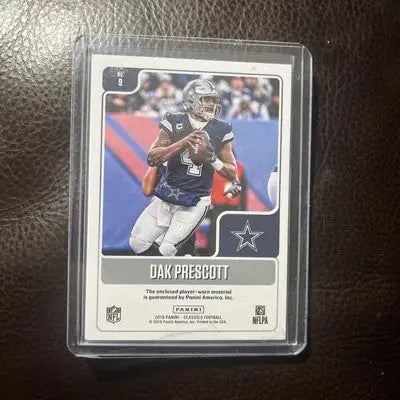 Panini Classics Dak Prescott football card featuring Dallas Cowboys memorabilia